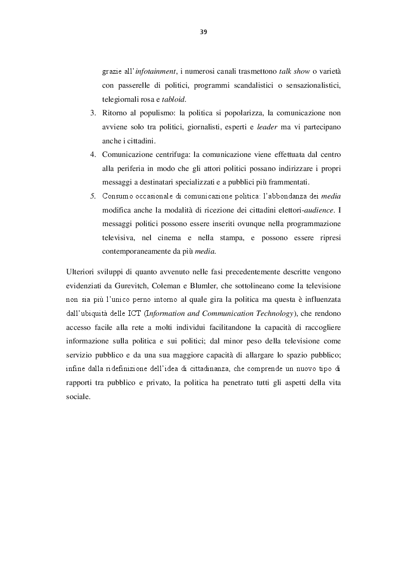Anteprima della tesi: Comunicazione politica: dalle piazze ai social network nell'Italia post - Tangentopoli, Pagina 6