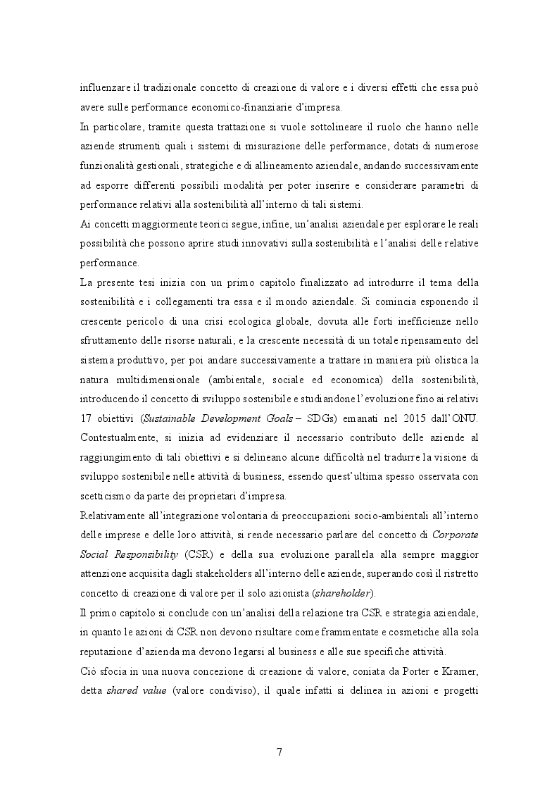 Anteprima della tesi: Sostenibilità e Sistemi di Misurazione delle Performance: un'analisi in ''Poderi dal Nespoli'', Pagina 3