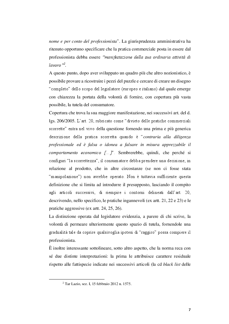 Anteprima della tesi: Le pratiche commerciali scorrette nei settori regolati, Pagina 5