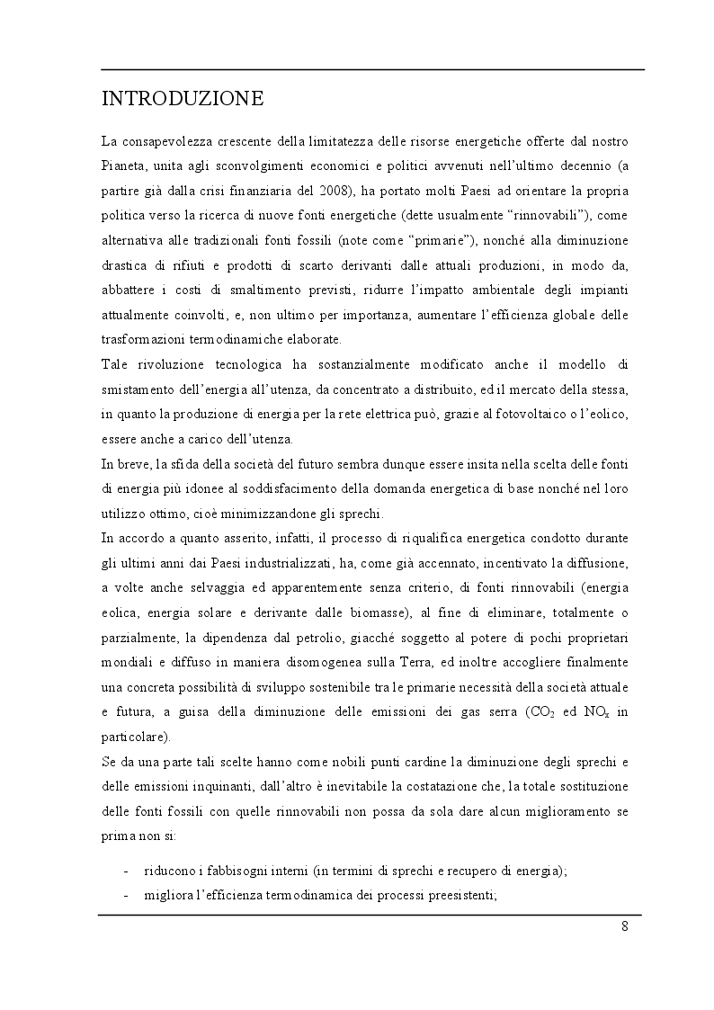Anteprima della tesi: L'analisi exergetica quale metodo di ottimizzazione di un impianto combinato: un caso studio, Pagina 3