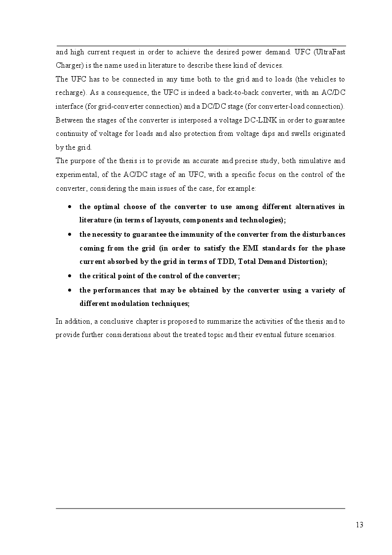 Anteprima della tesi: Modulation techniques for AC/DC converters in ultrafast battery charger applications, Pagina 4