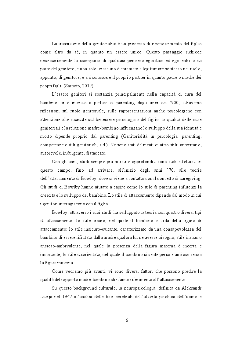 Anteprima della tesi: Cambiamenti e funzioni cerebrali legati alla genitorialità, Pagina 3