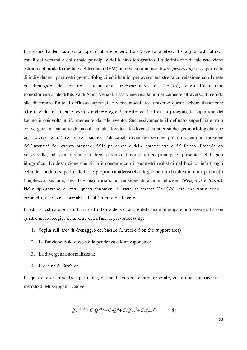 Estratto dalla tesi: Calibrazione e validazione del modello Cathy in un bacino idrologico dell'Italia meridionale