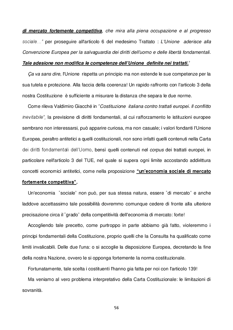 Anteprima della tesi: Illegittimità costituzionale dei Trattati Europei e profili di responsabilità penale, Pagina 10