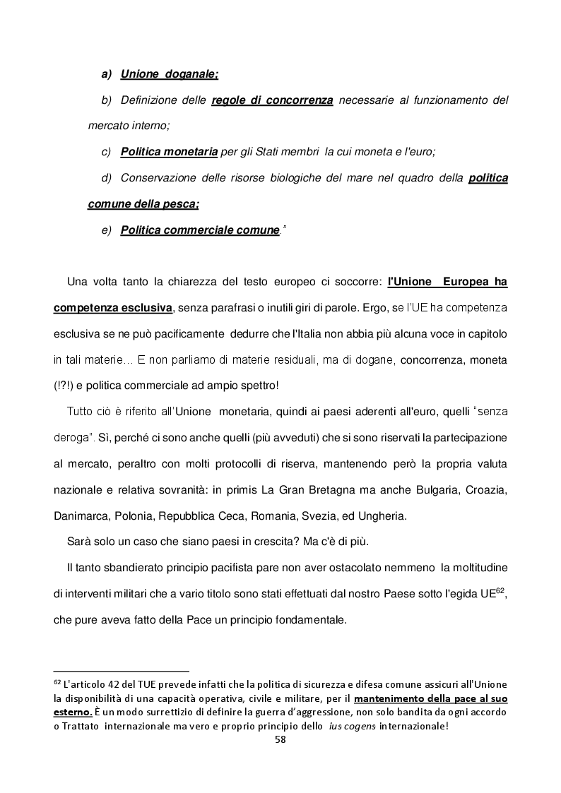 Anteprima della tesi: Illegittimità costituzionale dei Trattati Europei e profili di responsabilità penale, Pagina 12