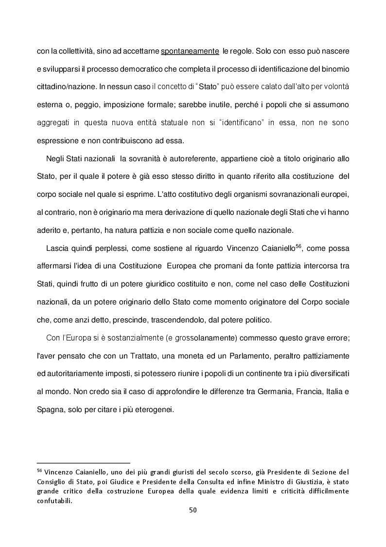 Anteprima della tesi: Illegittimità costituzionale dei Trattati Europei e profili di responsabilità penale, Pagina 4