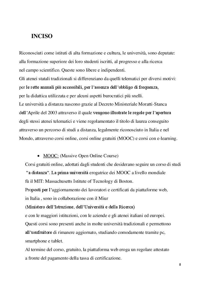 Anteprima della tesi: La soluzione...telematica, Pagina 5
