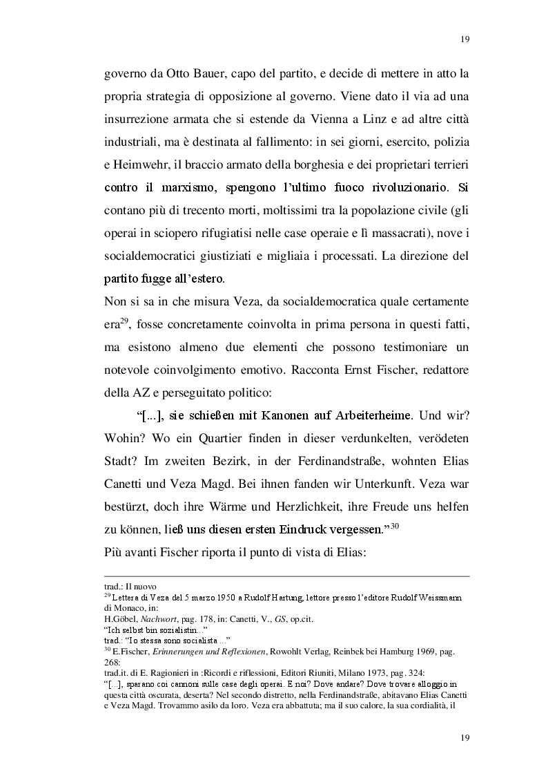 Estratto dalla tesi: La vita e l'opera di Venetiana Taubner-Calderon Canetti (1897-1963). Un contributo letterario al problema della dignità dell'uomo nella Vienna tra le due guerre