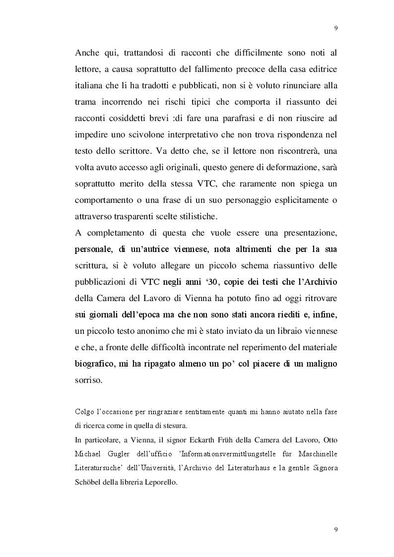 Anteprima della tesi: La vita e l'opera di Venetiana Taubner-Calderon Canetti (1897-1963). Un contributo letterario al problema della dignità dell'uomo nella Vienna tra le due guerre, Pagina 6