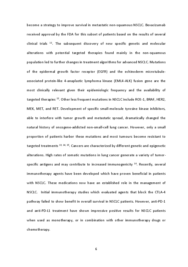 Anteprima della tesi: Correlation between PD-1 and PD-L1 expression profile, NLR, LDH and Objective Response Rate, PFS and OS in advanced NSCLC after immunotherapy, Pagina 4