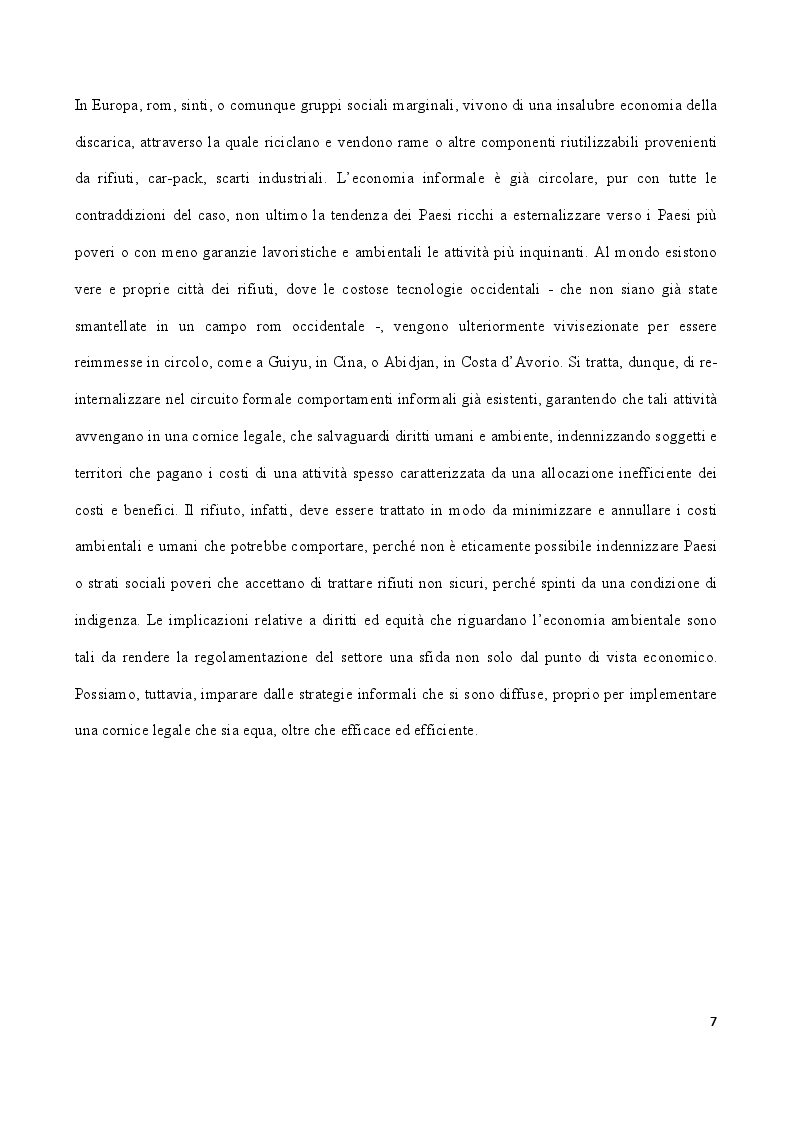 Anteprima della tesi: La produzione industriale dei rifiuti nel ciclo economico. Vantaggi e svantaggi dell’Economia Circolare, Pagina 4