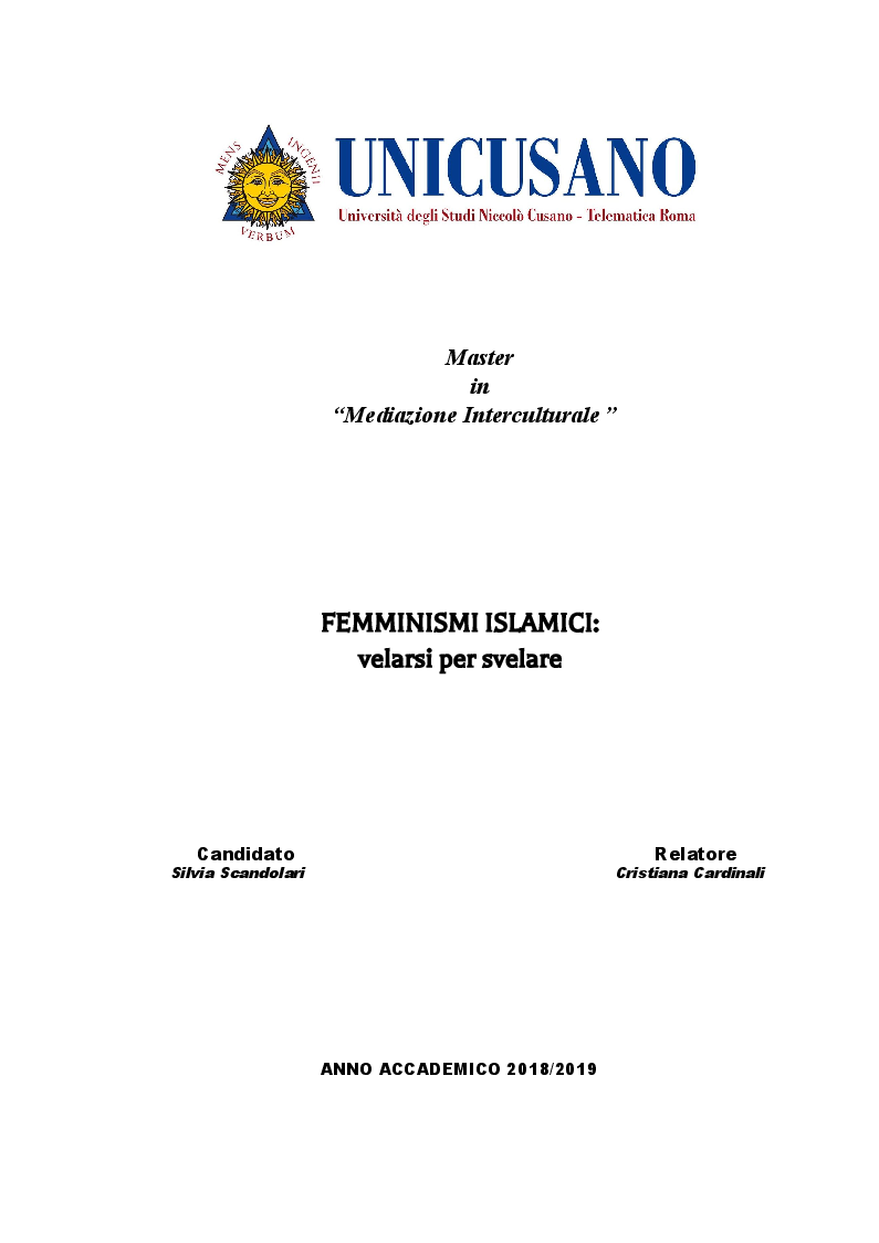 Anteprima della tesi: Femminismi Islamici, Pagina 1