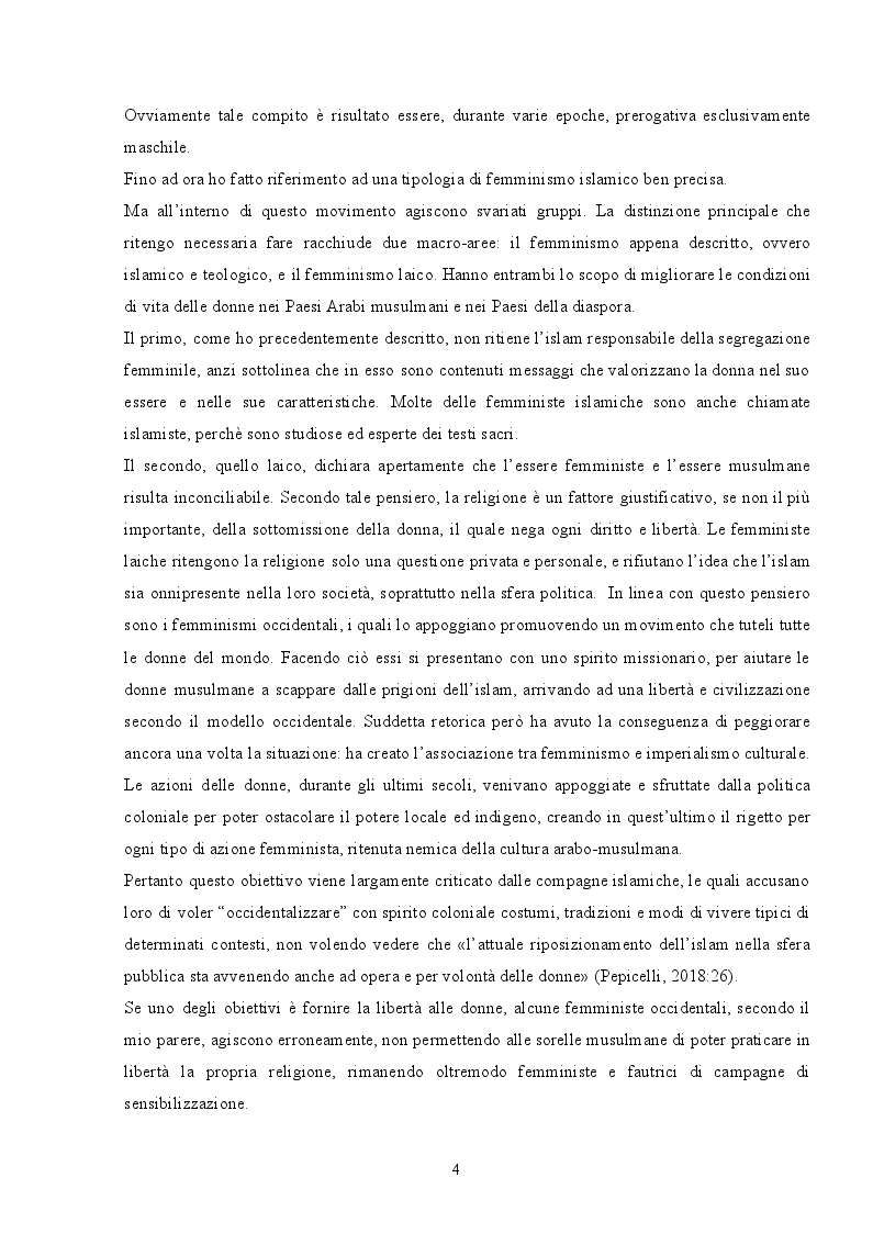 Anteprima della tesi: Femminismi Islamici, Pagina 4