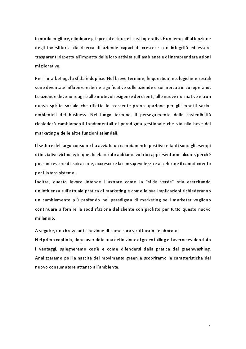 Anteprima della tesi: Greentailing e impatto della green advertising sulla percezione del consumatore, Pagina 5