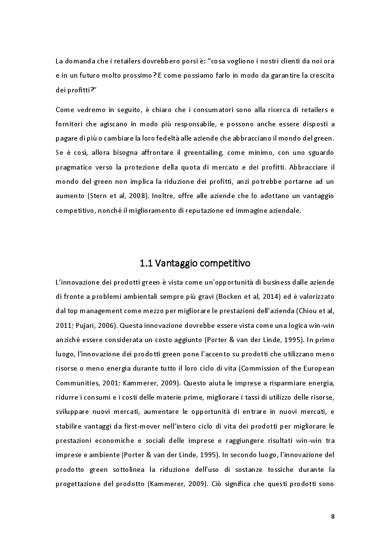 Anteprima della tesi: Greentailing e impatto della green advertising sulla percezione del consumatore, Pagina 8