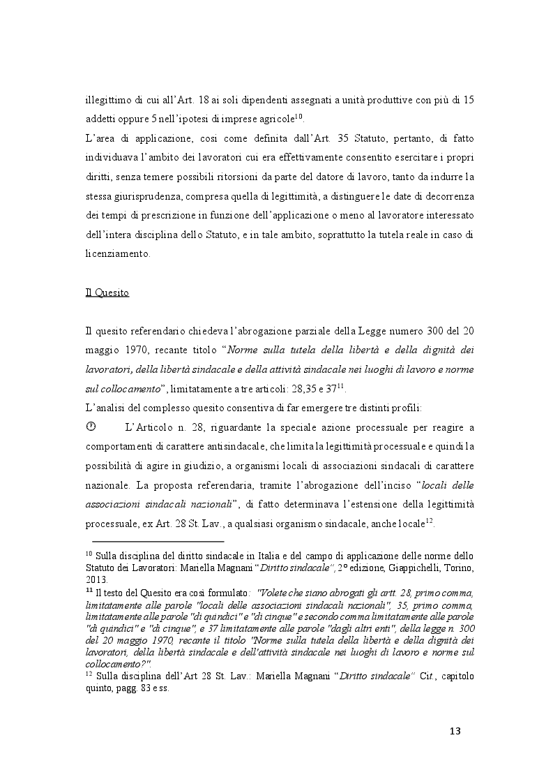 Anteprima della tesi: Lavoro e Referendum nella giurisprudenza costituzionale, Pagina 3