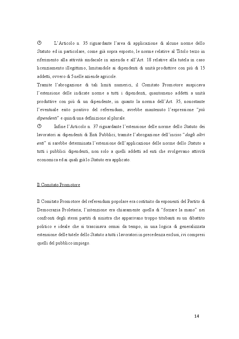 Anteprima della tesi: Lavoro e Referendum nella giurisprudenza costituzionale, Pagina 4