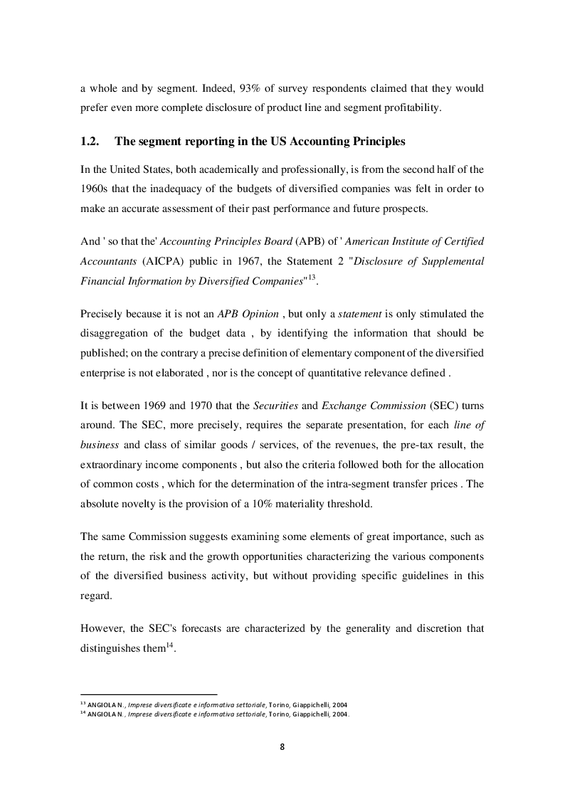 Anteprima della tesi: The impact of IFRS 8 on segmental reporting by Italian listed companies, Pagina 3