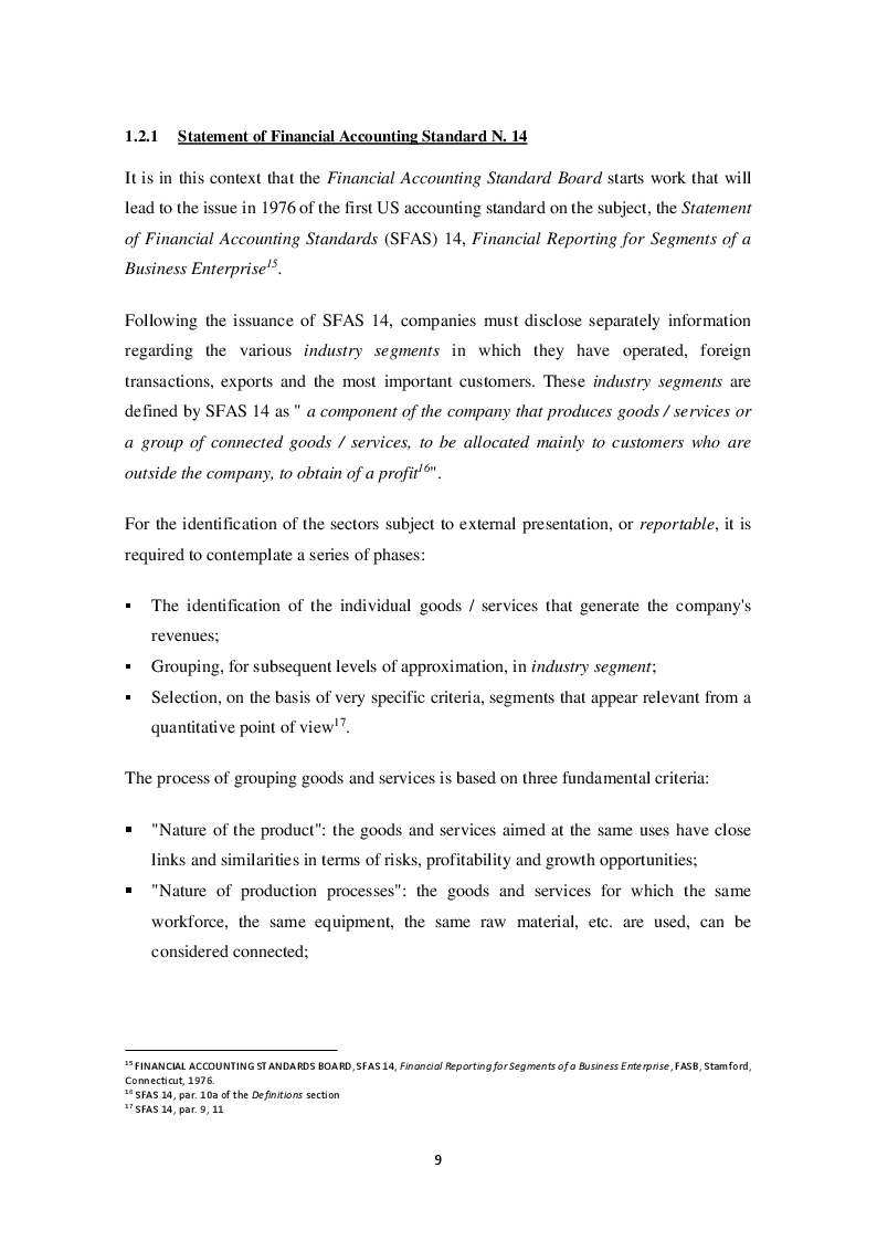 Anteprima della tesi: The impact of IFRS 8 on segmental reporting by Italian listed companies, Pagina 4