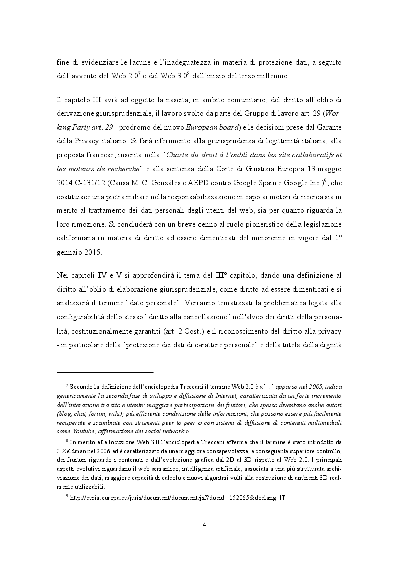 Estratto dalla tesi: Il diritto all’oblio del minorenne