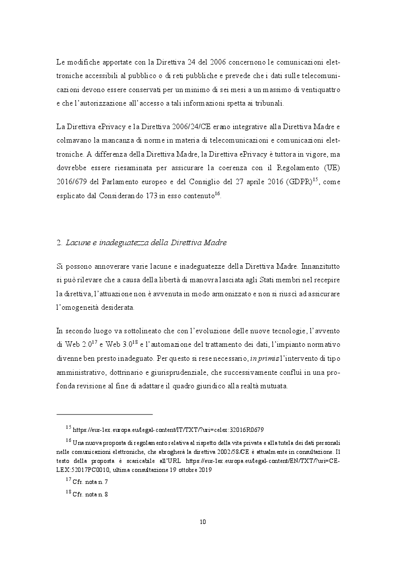 Anteprima della tesi: Il diritto all’oblio del minorenne, Pagina 5