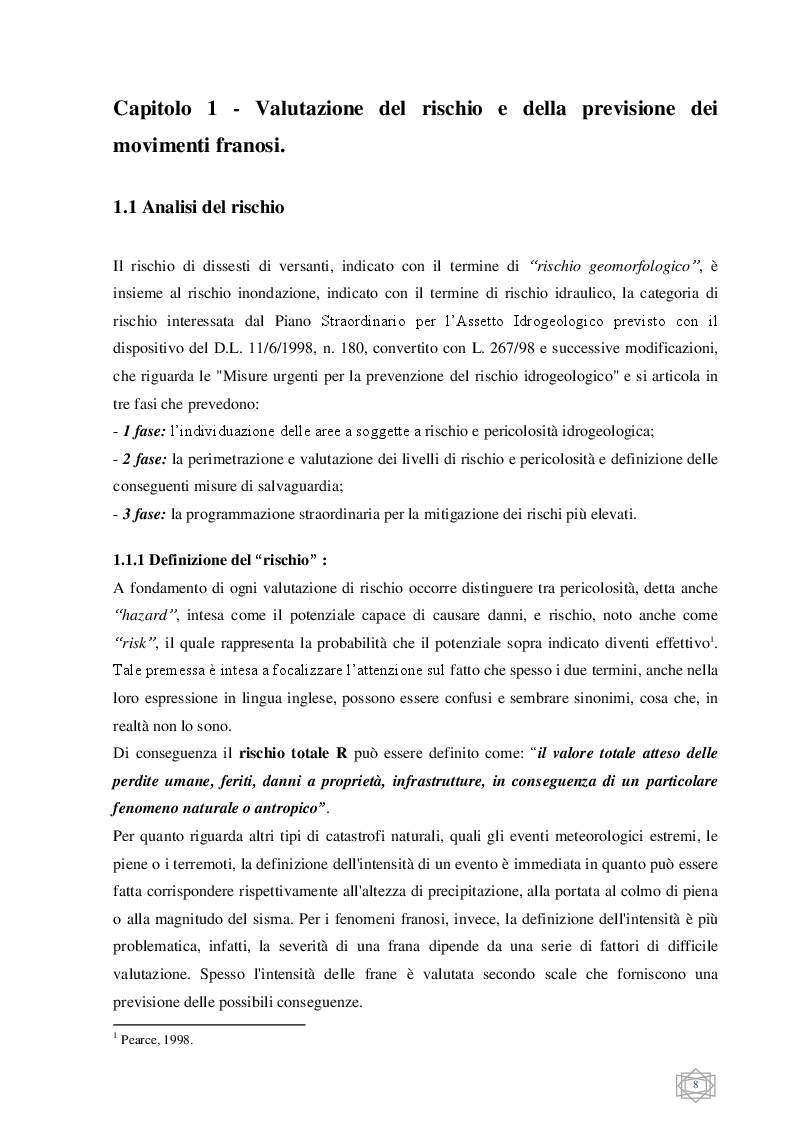 Anteprima della tesi: Il controllo cinematico dei movimenti franosi - Landslides monitoring, Pagina 4