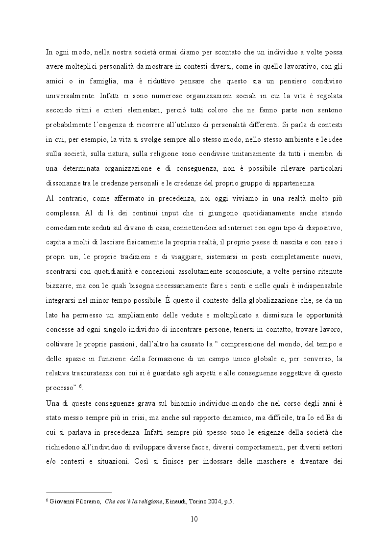 Anteprima della tesi: Molteplici personalità e alter ego: David Bowie, l’uomo che sfuggì alla follia, Pagina 6