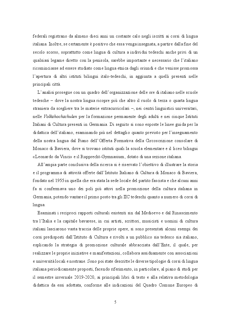Anteprima della tesi: Educazione italiana all’estero: il caso dell’Istituto Italiano di Cultura di Monaco di Baviera, Pagina 4