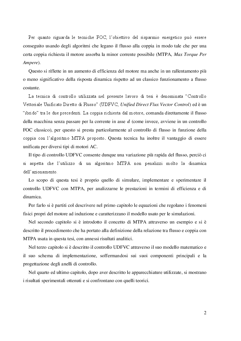 Anteprima della tesi: Controllo vettoriale diretto di flusso con algoritmo di minimizzazione della corrente assorbita per motori ad induzione, Pagina 3