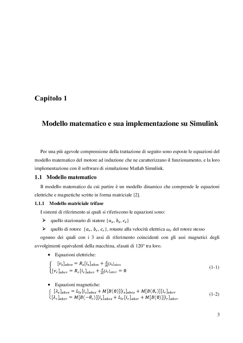 Anteprima della tesi: Controllo vettoriale diretto di flusso con algoritmo di minimizzazione della corrente assorbita per motori ad induzione, Pagina 4