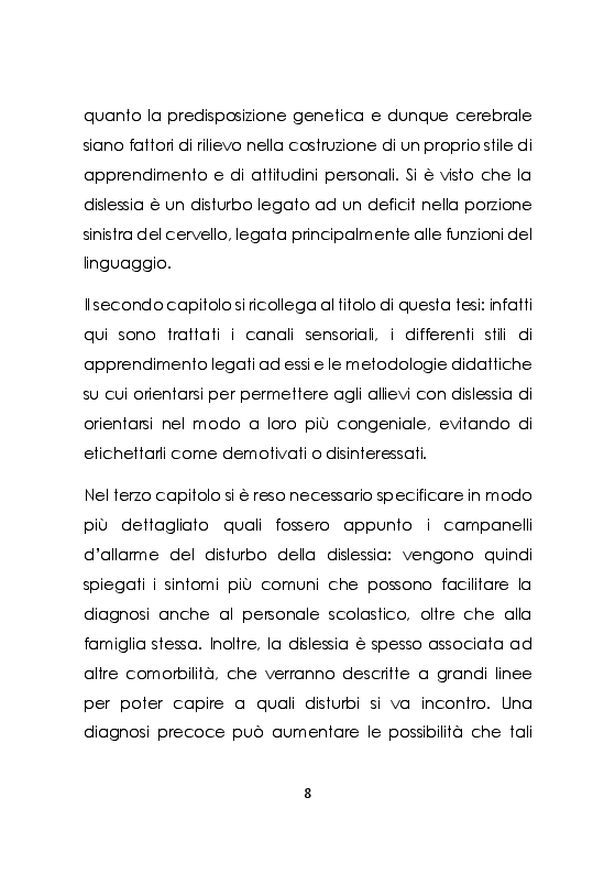 Anteprima della tesi: L'apprendimento visivo-non verbale di una lingua negli allievi con dislessia, Pagina 4