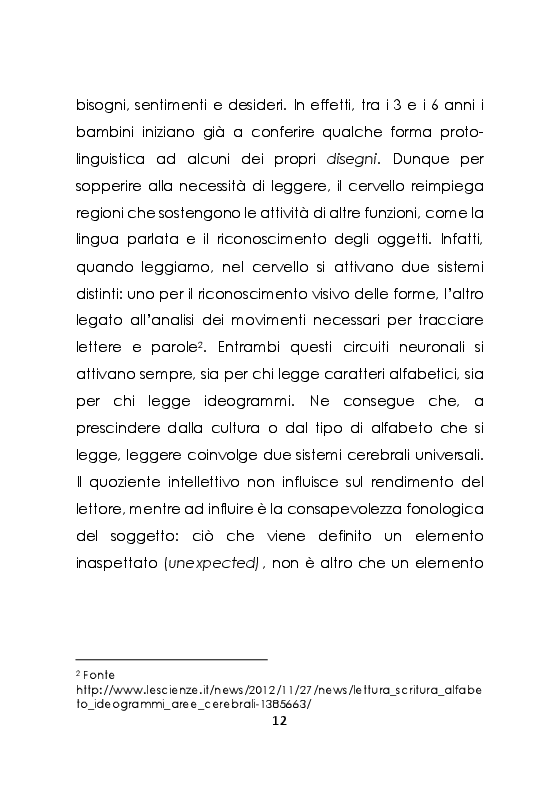 Anteprima della tesi: L'apprendimento visivo-non verbale di una lingua negli allievi con dislessia, Pagina 7