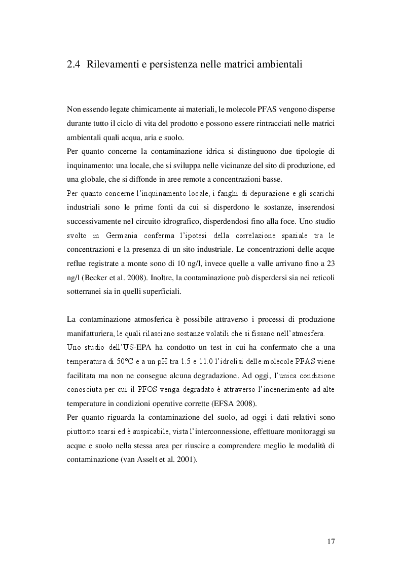 Estratto dalla tesi: Analisi statistico spaziale dell'inquinamento idrico da sostanze perfluoroalchiliche PFAS nella Regione Veneto