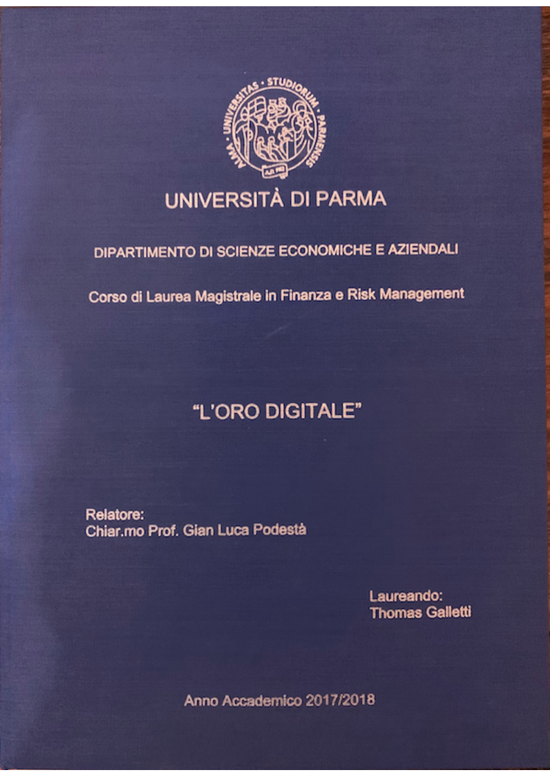 Anteprima della tesi: L'oro digitale, Pagina 1
