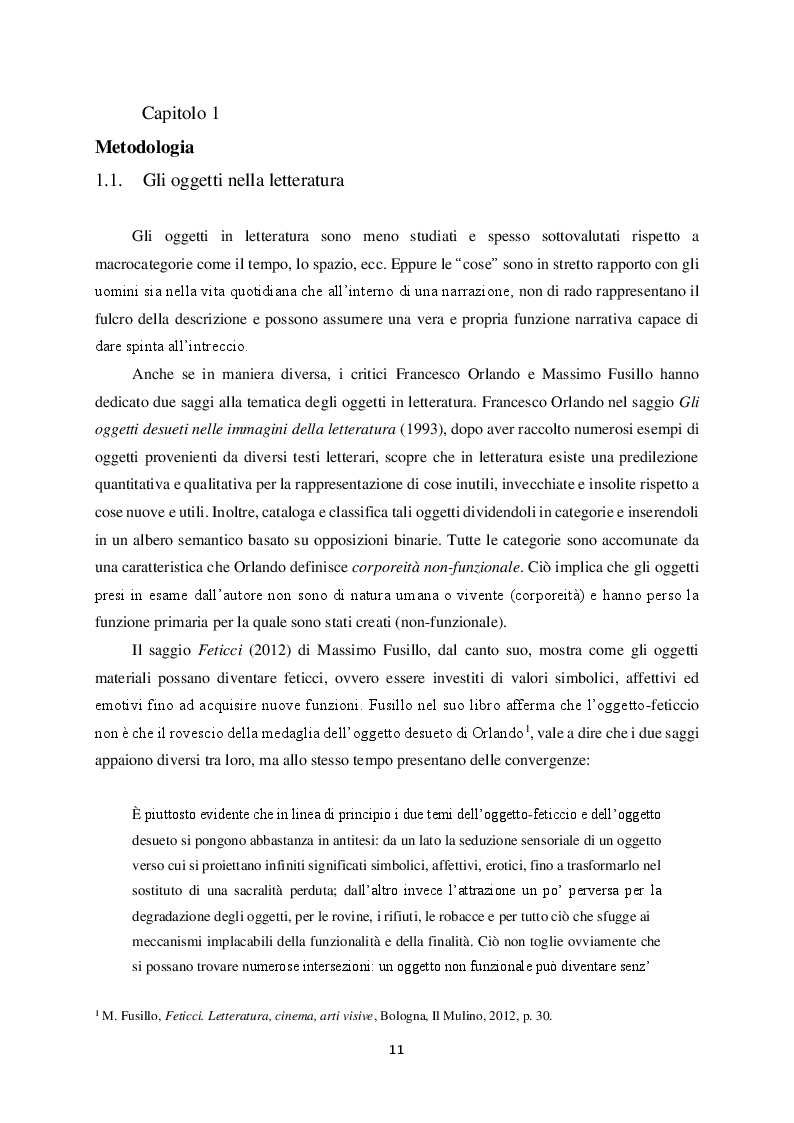 Anteprima della tesi: ''La chiave dell'esistenza'' Analisi critica degli oggetti ne La nausée di Sartre, Pagina 3