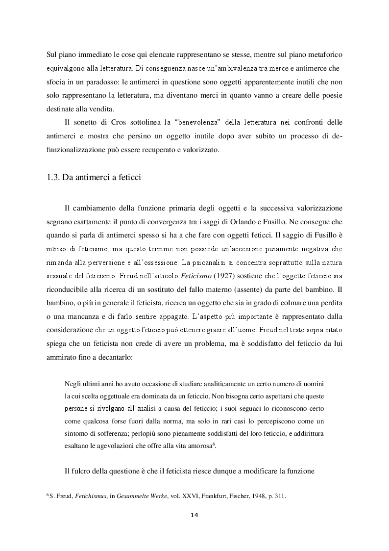 Anteprima della tesi: ''La chiave dell'esistenza'' Analisi critica degli oggetti ne La nausée di Sartre, Pagina 6