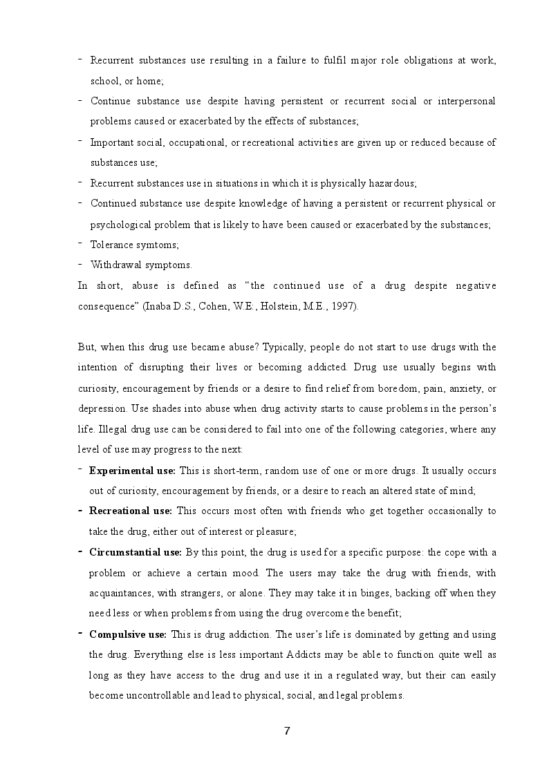 Anteprima della tesi: Drug Consumption Room: Different Harm Reduction Approach An Overview Between Holland And Italy, Pagina 6