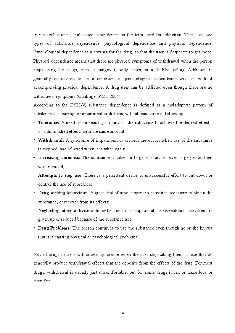 Anteprima della tesi: Drug Consumption Room: Different Harm Reduction Approach An Overview Between Holland And Italy, Pagina 7