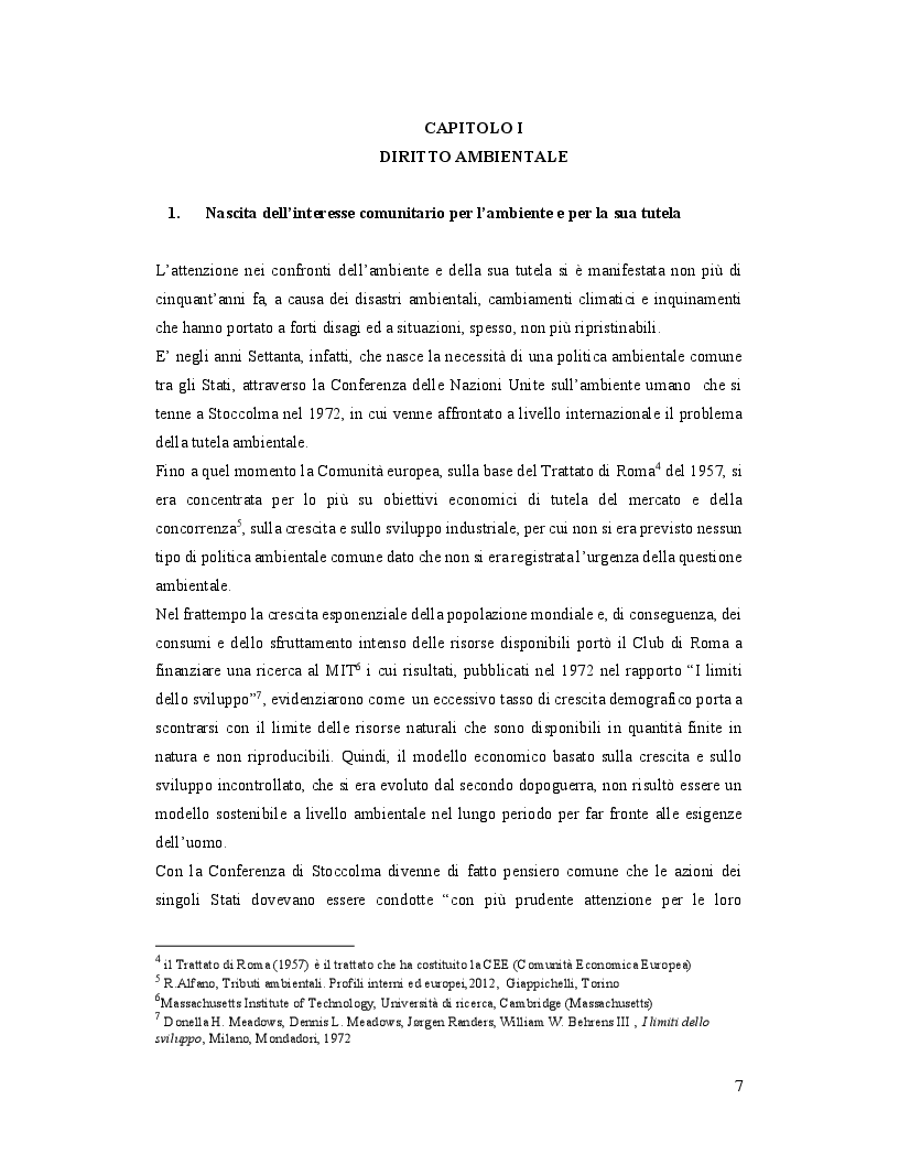 Anteprima della tesi: Tutela dell’ambiente e strumenti tributari per la gestione ottimale di rifiuti e imballaggi, Pagina 5