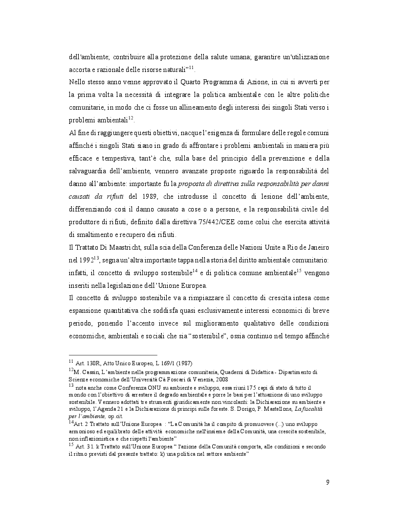 Anteprima della tesi: Tutela dell’ambiente e strumenti tributari per la gestione ottimale di rifiuti e imballaggi, Pagina 7