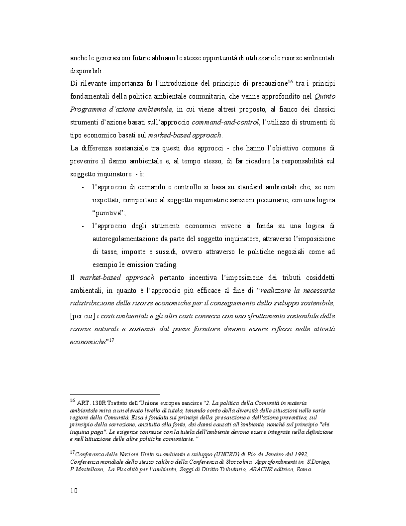 Anteprima della tesi: Tutela dell’ambiente e strumenti tributari per la gestione ottimale di rifiuti e imballaggi, Pagina 8