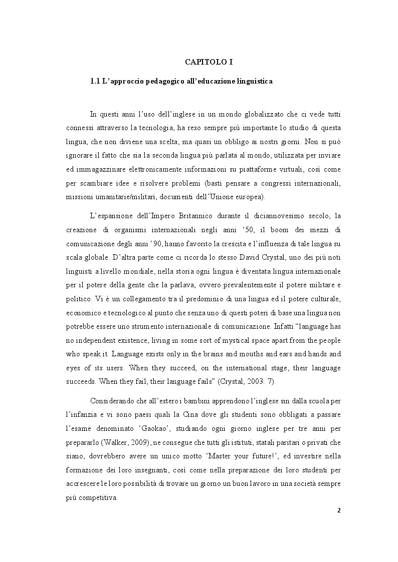 Anteprima della tesi: Insegnare Lingua Inglese e Macumba Dance Fitness-Re Move: Un’ipotesi CLIL, Pagina 3