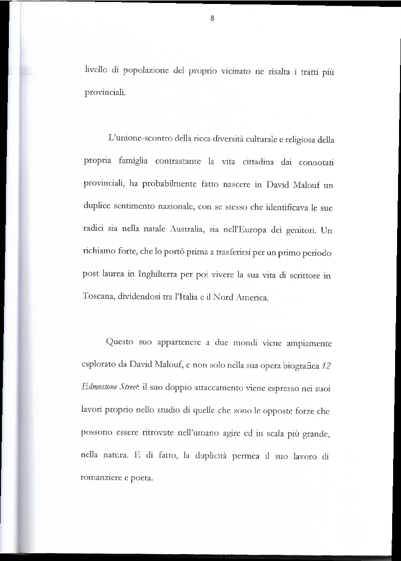 Anteprima della tesi: ''The only spreaker of his tongue'' di David Malouf: traduzione e commento., Pagina 6