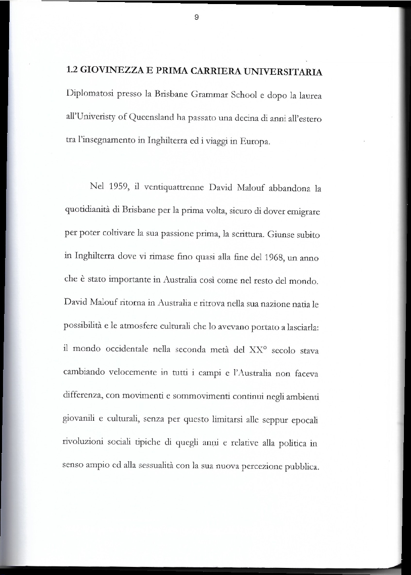 Anteprima della tesi: ''The only spreaker of his tongue'' di David Malouf: traduzione e commento., Pagina 7