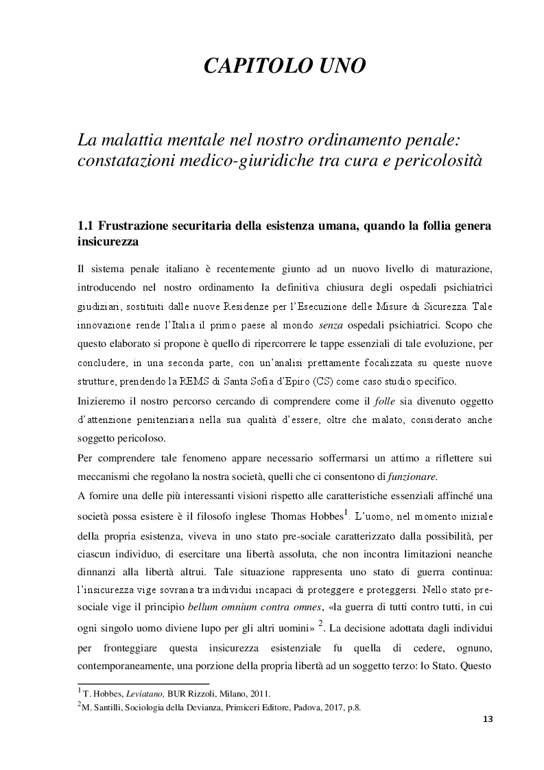 Anteprima della tesi: Dall’alienismo alla risocializzazione: il trattamento del folle reo tra riforme parziali e criticità oggettive, Pagina 10