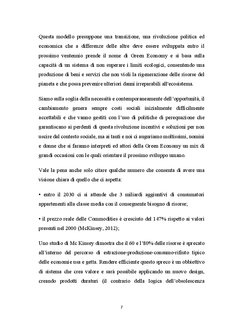 Anteprima della tesi: La Green Economy e la produzione dei rifiuti, analisi della sostenibilità del sistema paese, Pagina 4