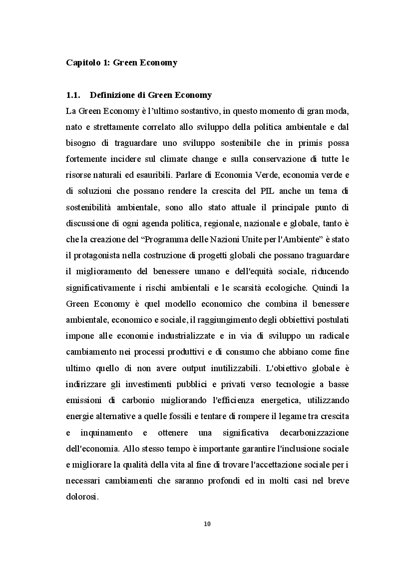 Anteprima della tesi: La Green Economy e la produzione dei rifiuti, analisi della sostenibilità del sistema paese, Pagina 7