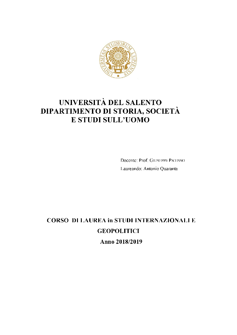 Anteprima della tesi: Firenze alla conquista del Sudamerica: la spedizione di Ferdinando de' Medici del 1608, Pagina 1