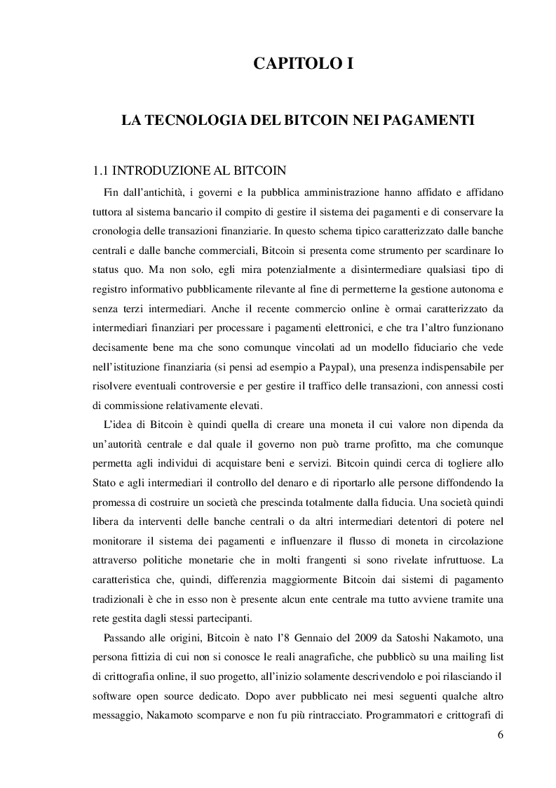 Anteprima della tesi: Bitcoin: profili evolutivi di un'annunciata ''rivoluzione'' nel sistema dei pagamenti, Pagina 4
