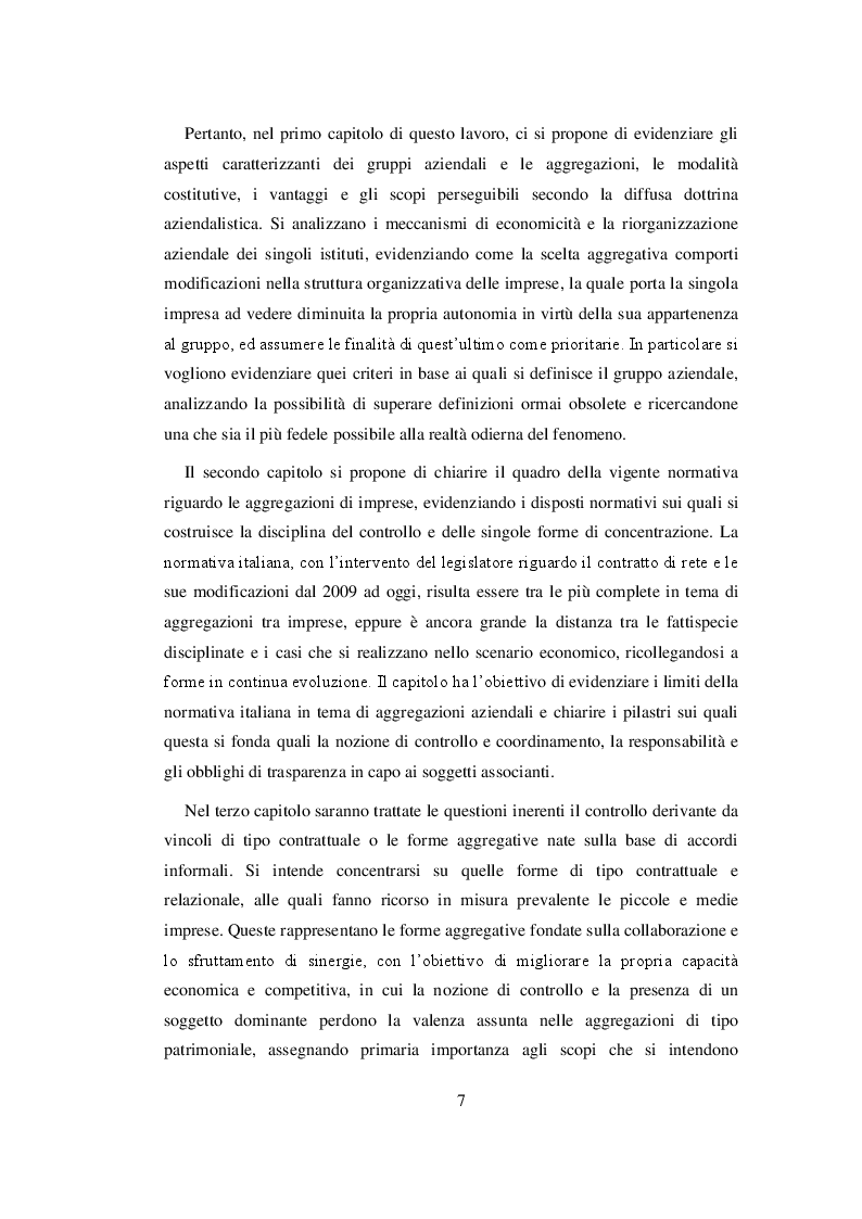 Anteprima della tesi: Nuovi strumenti per la governance delle aggregazioni aziendali. Il Contratto di rete, Pagina 3